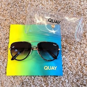 Quay All In Mini Brand New Sunglasses Tortise Brown Fade